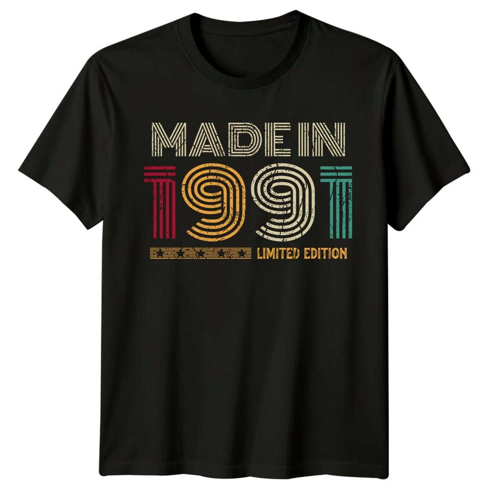 Made In 1991 Mens T Shirt 35th Birthday Gift Vintage thirtyfive Year Old Unisex T-Shirt