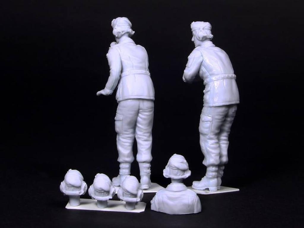 Valkyrie Miniature British Rhine Corps Tank Crew Set Stationed In Germany 2 1 Bust Resin Kit VM35014 1/35 (BAOR) 1960-1970s Figures,