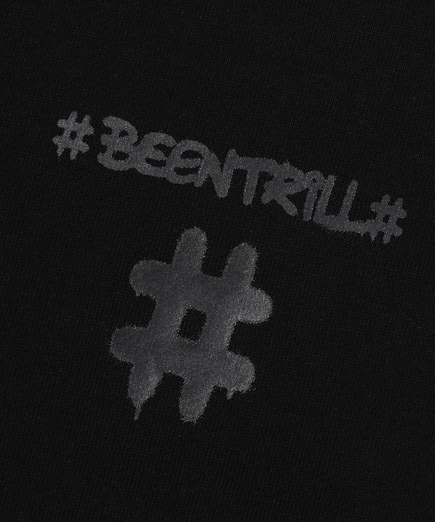 BEENTRILL [24Fw] Spray Hashtag Sweatshirt (Black)