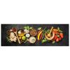 Tapis de cuisine lavable impression d épices 60x180 cm velours