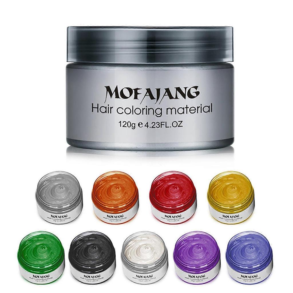 Mofajang 9 Цветов Унисекс Воск-Грязь для Окрашивания Волос Краска Стайлинг Крем DIY Окрашивание