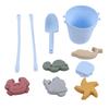 Silicone Beach Toys Baby Sand Play Toys Set Includes Silicone Bucket Animal Model Sand Shovel