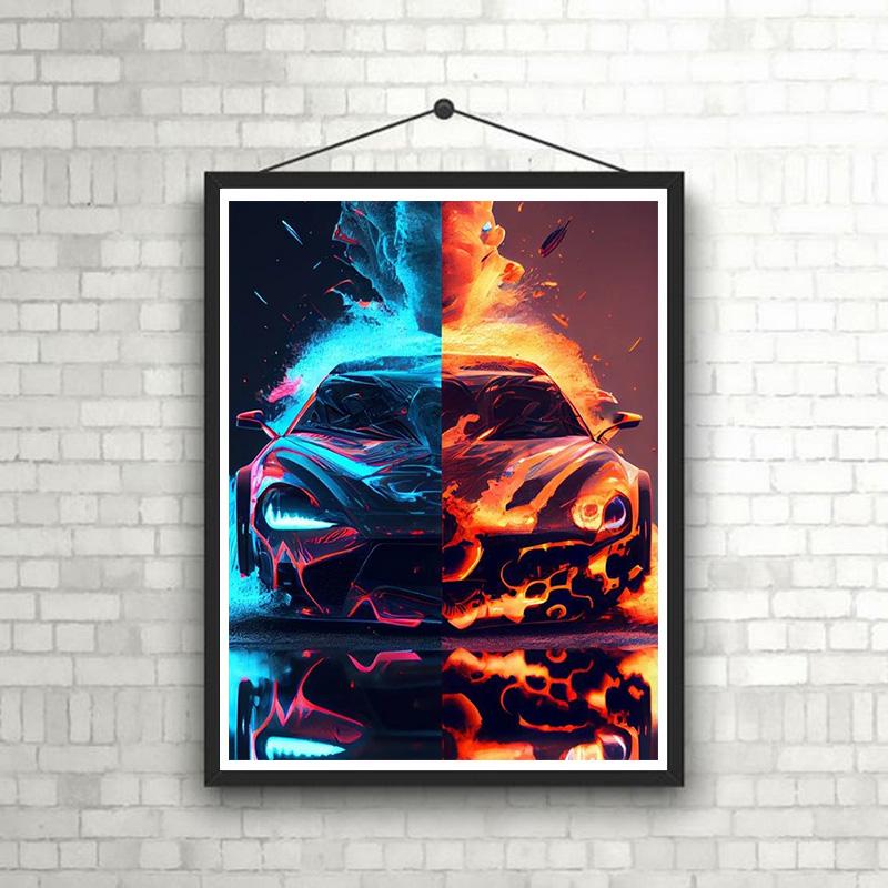 DIY Алмазная картина Супер Суперкар Набор для вышивки крестом Мозаика Искусство Алмазная картина Полный круг/Квадратный алмаз Украшение дома