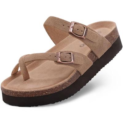 Модные теплые мягкие пробковые тапочки для женщин классические тапочки на платформе сандалии на плоской подошве с открытым носком модные мюли и пляжная обувь