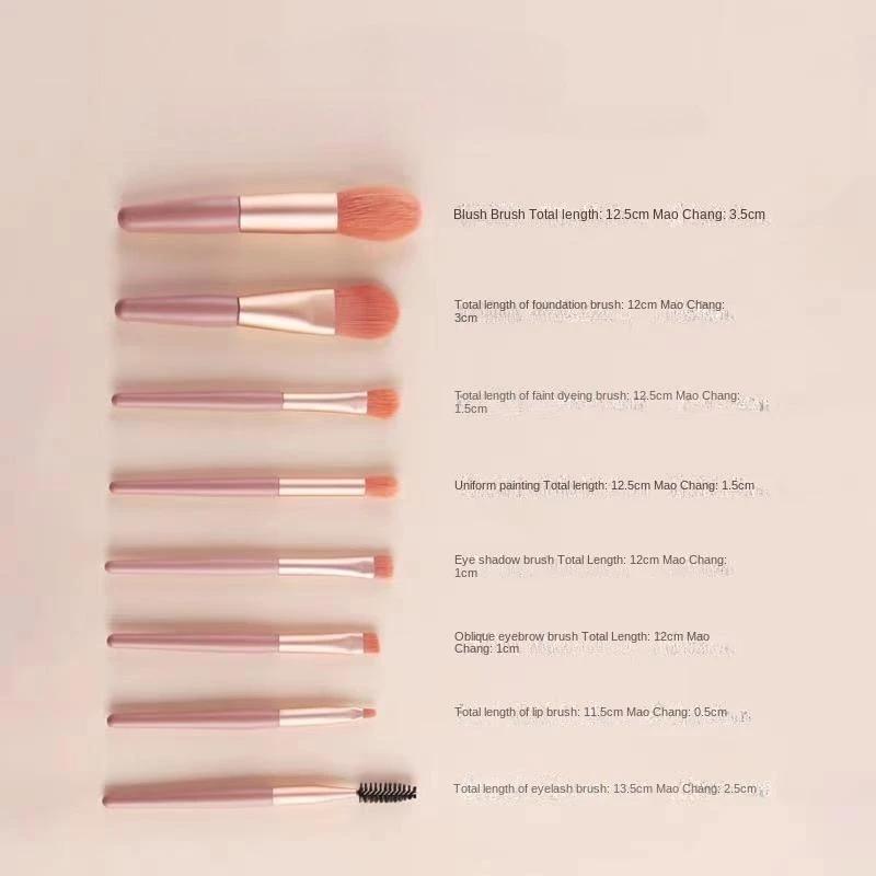 8Pcs Cosmetics Foundation Blush Powder Eyeshadow Blending Makeup Brush Soft Fluffy Makeup Brushes Beauty Tools Make Up Brushes