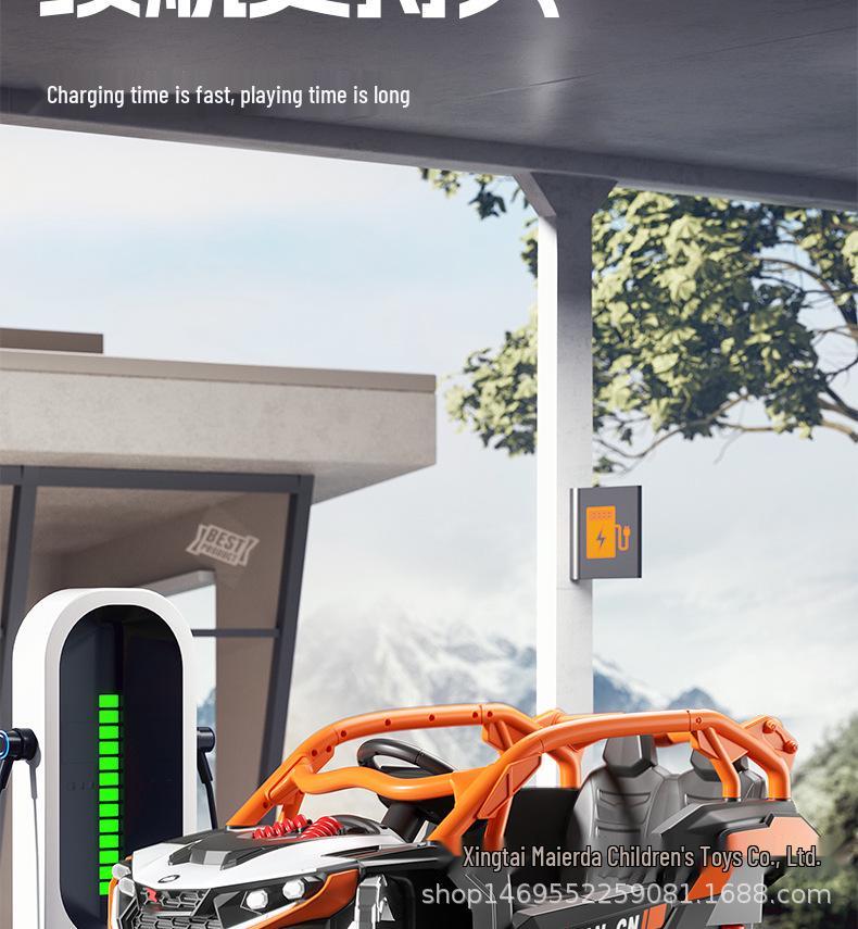 Детский двухместный электрический внедорожник с дистанционным управлением