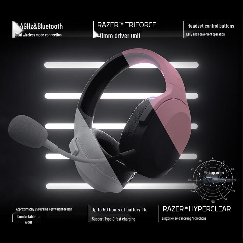 Razer Barracuda X 2.4G+Bluetooth Wireless Gaming Headset