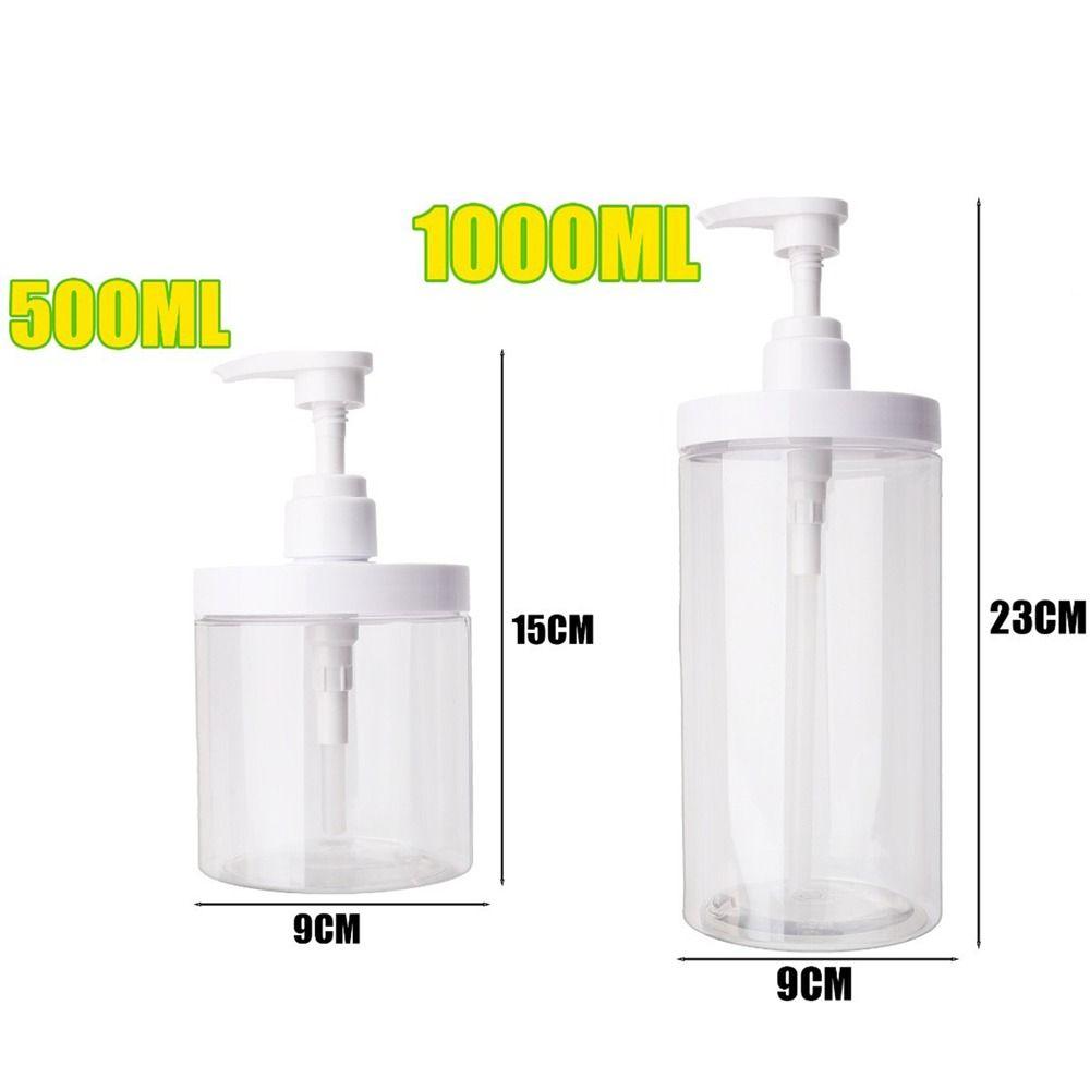Large Capacity Pump Bottle Dispenser PET Shampoo Lotion Container Durable Press Bottle  Shower Gel
