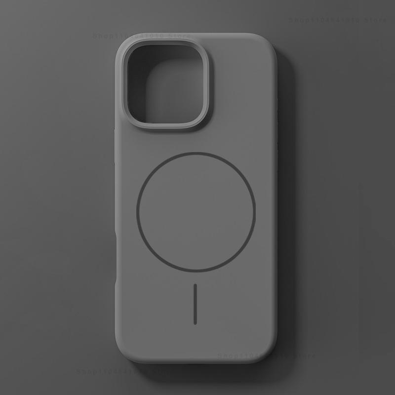 Для Magsafe Магнитный Чехол для Телефона Для iPhone 16 15 14 Plus 13 12 11 17 Pro Max Беспроводная Зарядка Жидкий Силикон Кожа Гладкое Покрытие