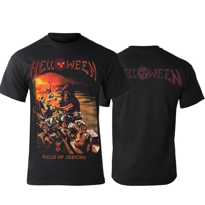 New Rock Helloween 3D-печатная мужская и женская футболка рубашка ретро уличная рок-одежда с круглым вырезом с коротким рукавом топ в стиле Харадзюку