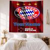 Fc Bayern Mnchen Custom Your Name Wall Decor Tapestry Art For Pet Memorial Birthdaywedding Party Backdrop Family Gift