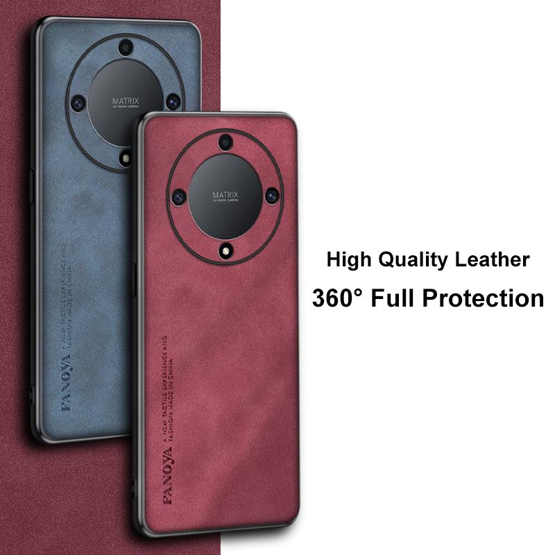 Роскошный чехол из искусственной кожи для Honor X9A X9 4G 5G задняя крышка, матовый силиконовый защитный чехол для телефона Honor Magic 4 5 Lite X40 Coque