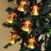Merry Christmas Bells (Set of 6) Golden Jingle Bells with Red Ribbon | Christmas Tree Decoration Items