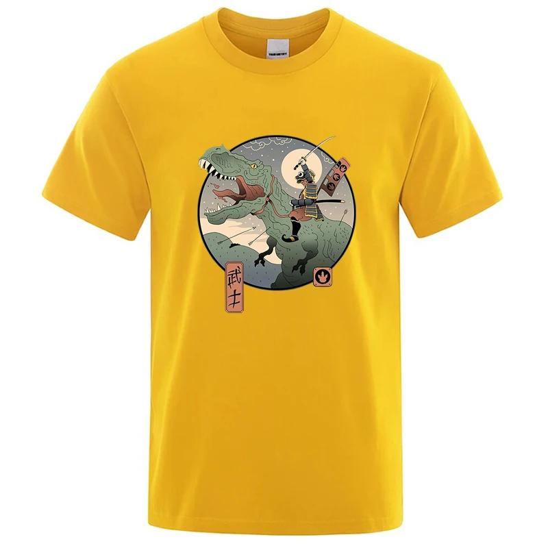 Summer Mens Tshirt High Quality 100 Cotton Anime Dinosaur Printing Casual Cool Oneck Men Tshirt Male Top for Men Tees