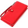 Bright Women's Clutch with Two Blocks for Credit Cards Made of Genuine Leather Tony Bellucci Wallet 21985 Red