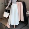 Женские повседневные брюки с эластичной резинкой и высокой талией, однотонные, свободные, широкие брюки, юбка для отдыха, работы, школы, летние брюки, юбка