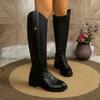 Women High Boots Fashion Heeled Shoes Elegant Trend New Chunky Knee High Knight'S Boots Sexy Woman Motorcycle Botas Mujer
