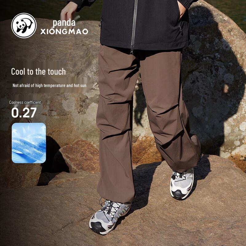 CAMEL Women's Outdoor Quick-Dry Wide-Leg Cargo Pants