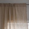1 Panel Boho Farmhouse with Rod Pocket Curtains for Bedroom Living Room Semi Blackout Curtains Linen Window Curtain, Bohemian Tassel Curtain