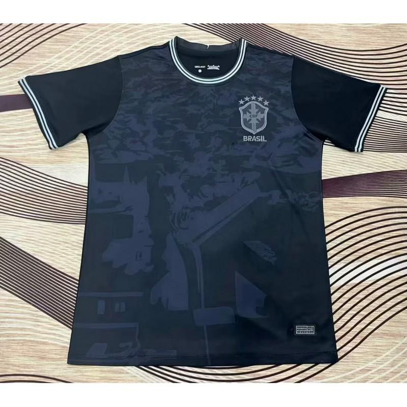 Brazil National Team Soccer Jersey Men Women Short Sleeve Training Match Shirt Breathable Sportswear