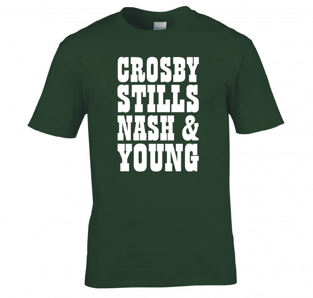 Crosby Stills Nash Young Band Logo T Shirt New