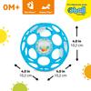 Bright Starts Oball Rattle Baby Toy Blue 12281 Soft Ball Stroller Teether Newborn Gift
