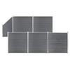 WPC Fence Set - VIDAXL - 965 X 186 Cm - Grey - 54 Panels - Rot-Resistant