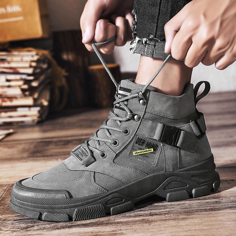 Повседневная обувь Повседневные кроссовки Круглый носок Высокие ботинки Походные ботинки Модная нескользящая обувь Спортивная обувь на платформе Осень и зима Новинка