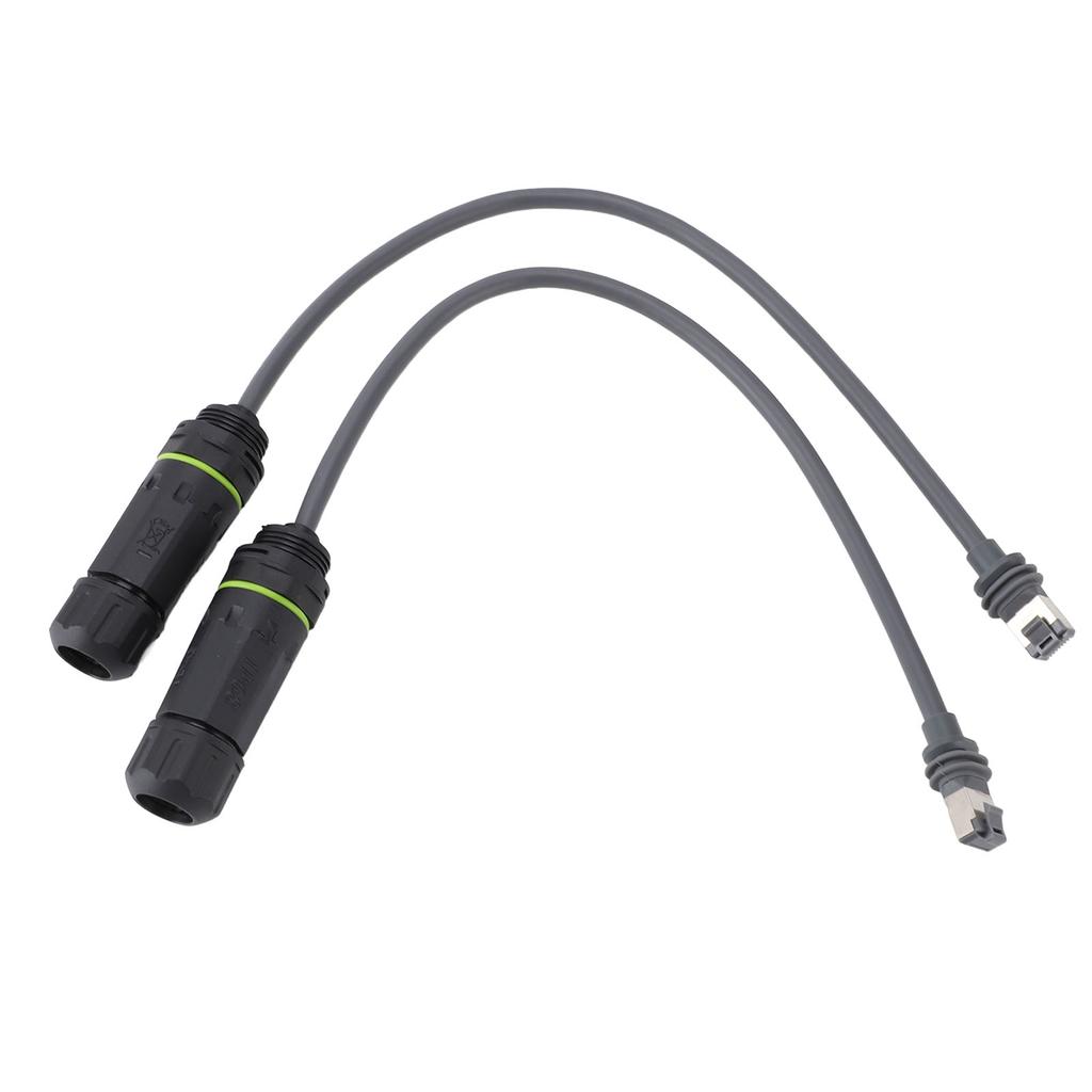 Satellite Cable to RJ45 Connector Waterproof 1200Mbps with Ground Wire Device Satellite Extension Cord to RJ45 Adapter