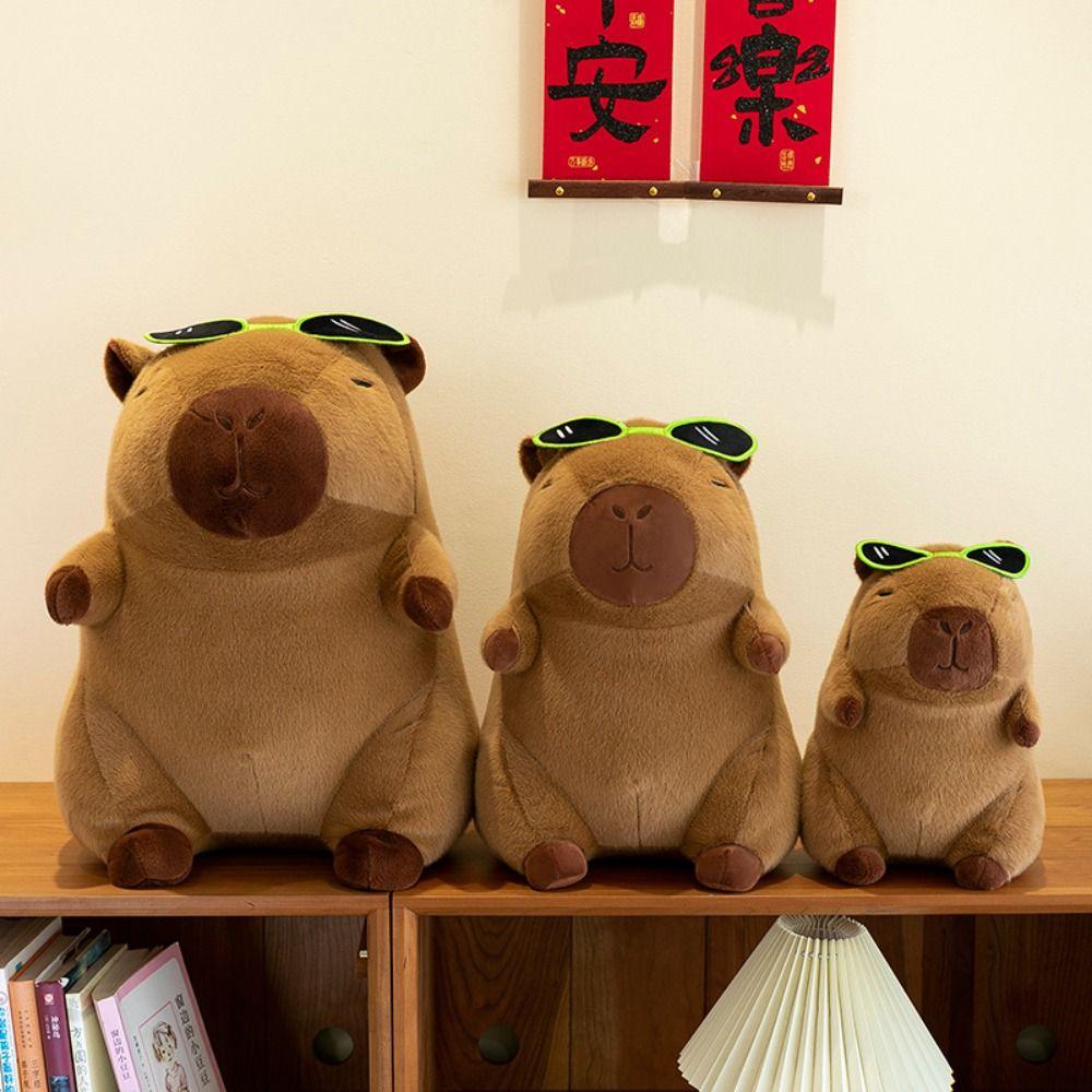 Simulation Capybara Plush Doll Cartoon Capibara Fluffty Doll Cute Capybara Plush Toy  Home Decor