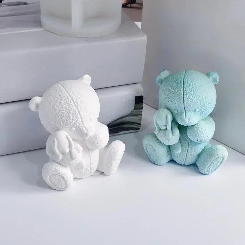 3D Милый медведь силиконовая форма креативная форма для куклы маленького медвежонка для шоколадных конфет для выпечки торта кухонный декор форма для свечей мыла
