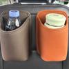 Auto Back Seat Cup Holder Organizer PU Leather Automotive Drink Rack Storage Bin Car Interior Accessories Car Door Cup Holder