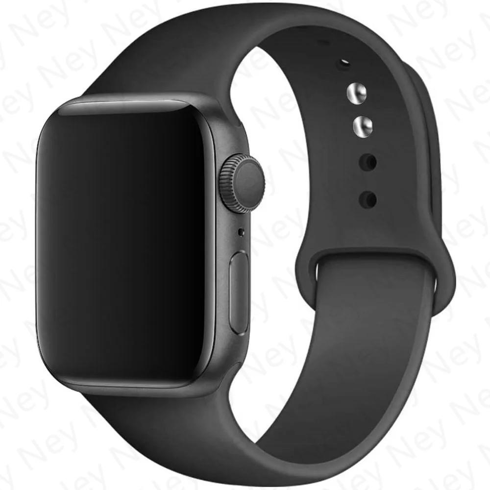 Силиконовый ремешок для Apple Watch Band 44 мм 40 мм 49 мм 45 мм 41 мм 38 мм 42 мм Correa Belt Bracelet IWatch Series 9 8 7 6 5 3 SE Ultra 2