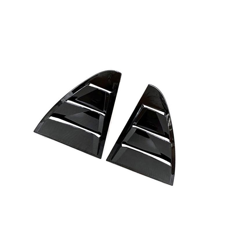 1 Set For Mercedes-Benz A-Class W205 2015-2021 Rear Window Side Shutter Louver Cover Trim ABS