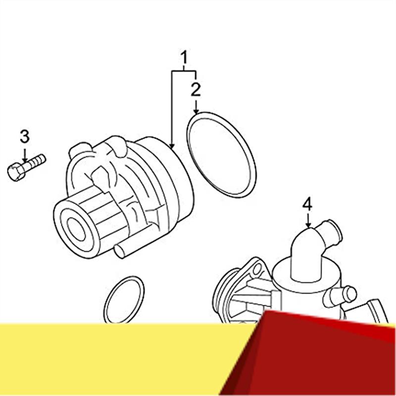 Thermostat Housing Cooling System Outlet Pipe Housing Thermostat Assembly 03L121111AC For Skoda A3/S3 Passat CC Parts-M53K