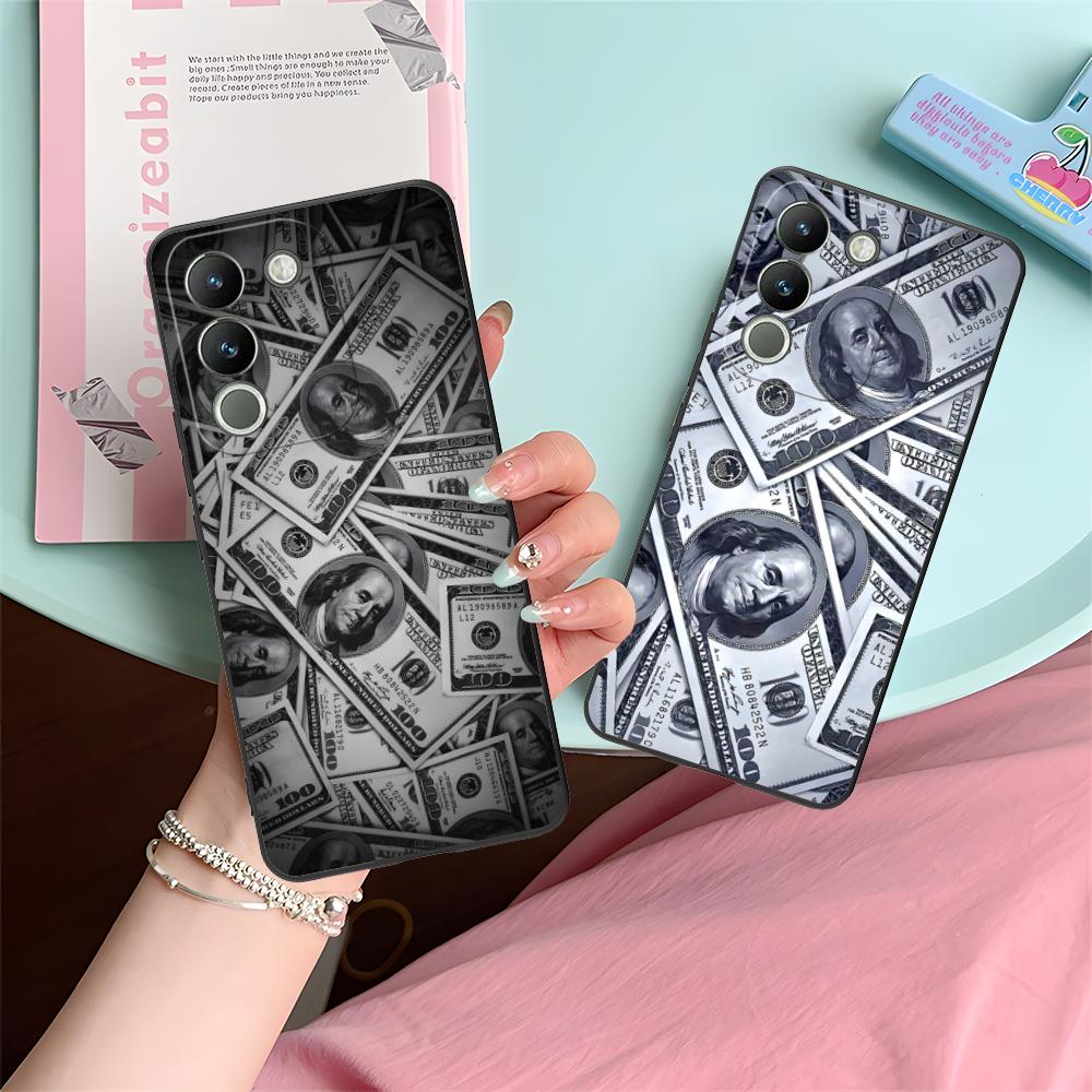 Матовый ТПУ чехол для мобильного телефона USD Dollar для VIVO V60 V50 V40 V30 V29 V27 V25 V23 Pro Lite 5G Цветной печатный чехол