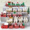 Christmas Wooden Train Train Toys Dessert Decoration Free Patchwork Mini Christmas Train Christmas Decoration