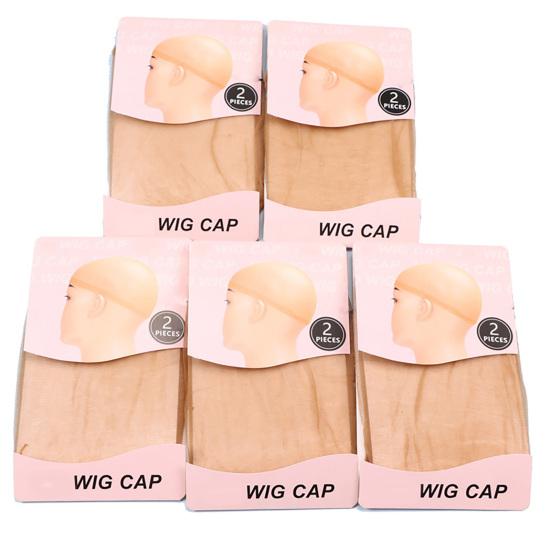 Yousheng 1 Pair Wig Hat Stretchy Invisible Breathable Sheer Natural Nude Ultra-thin Women Lace Front Wig Synthetic Hair Net Stocking