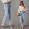 New High-Waisted Light Slimming Straight Women's Jeans