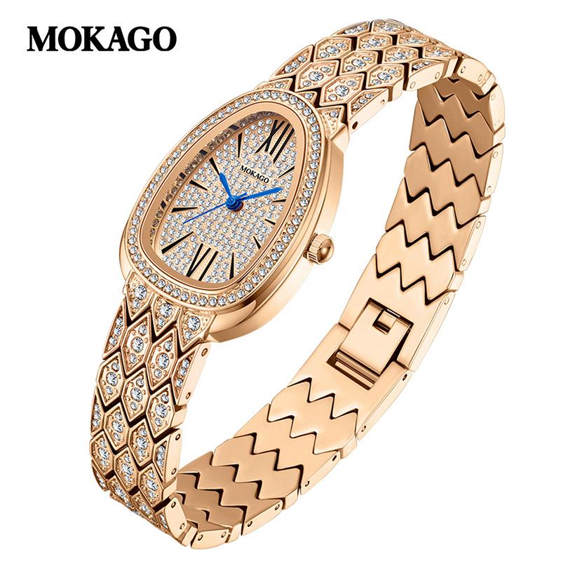 SANDA Ladies Watches Gifts Snake Head Watch for Women Luxury Fashion Steel Strap Quartz Wristwatches