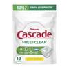 Free Clear Dishwasher Pods Lemon 19 Count Dishwasher Detergent ActionPac Grease Fighting Enzymes Chlorine Phosphate Free