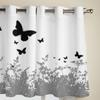 Травяной фон бабочка оконные шторы для гостиной спальни роскошные современные кухонные шторы тканевые шторы