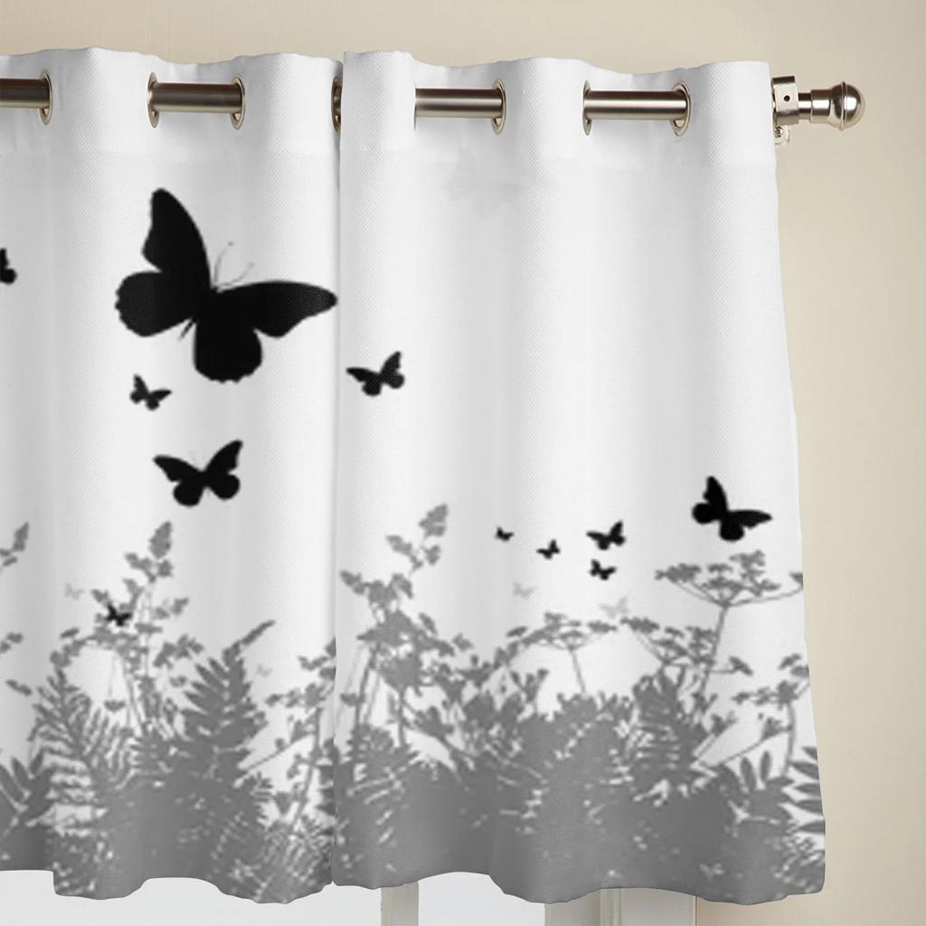 Травяной фон бабочка оконные шторы для гостиной спальни роскошные современные кухонные шторы тканевые шторы