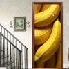 Fruit Lemon Door Stickers 3D Removable Vinilos Para Puertas Adhesive Wallpaper Art Murals for Doors Bibliotheque Modern Home Decor