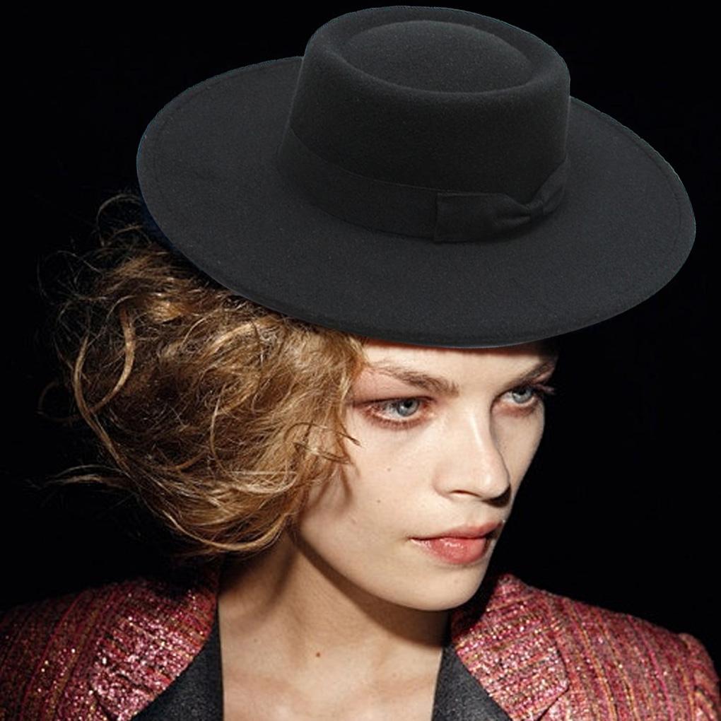Шляпа Федора с широкими полями 8,5 см – Классический британский стиль, Женская модная фетровая шляпа для осени-зимы (Церковь/Свадьба/Джаз)