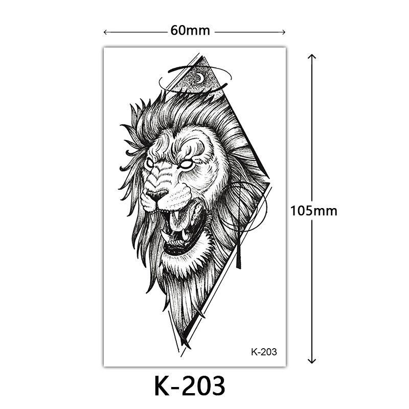 English Letter & Flower Butterfly Tattoo Stickers - Waterproof & Sketch Line Design