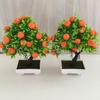 Artificial Orange Tree Decorative Non-fading Vivid Fake Simulation Plant Pot Bonsai for Daily Life