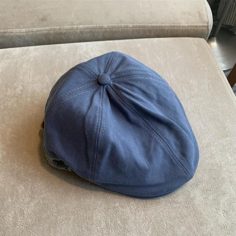 Japanese Ami Kaji Retro Literary And Artistic Personality Forward Hat Spring And Summer Sunshade Cap Solid Color Simple Beret Women