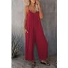 Solid Color U-neck Sleeveless Jumpsuit Women's Pure Color U-Neck Sleeveless Jumpsuit