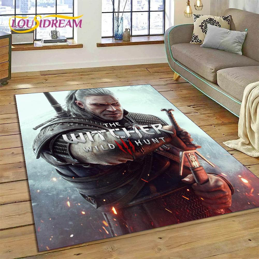Ковер The W-Witcher 3 Game Wild Hunt для гостиной, спальни, домашнего декора, нескользящий коврик-подстилка для декора дивана, прихожей